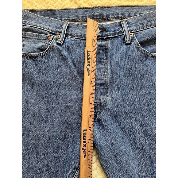 Levi's 501 Jeans Mens 34x30 Blue Denim Button Fly Straight Leg Classic Vintage - Picture 15 of 16